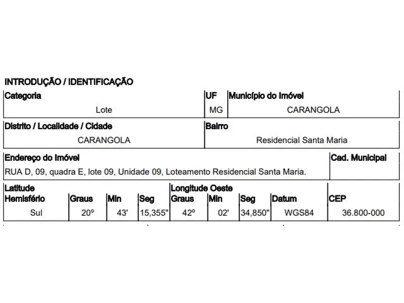 Terreno em Venda Direta