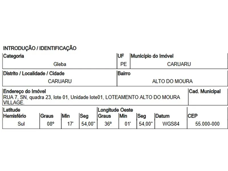 Gleba em Venda Direta