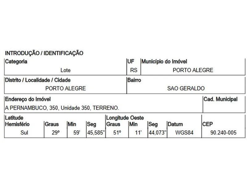 Terreno em Licitação