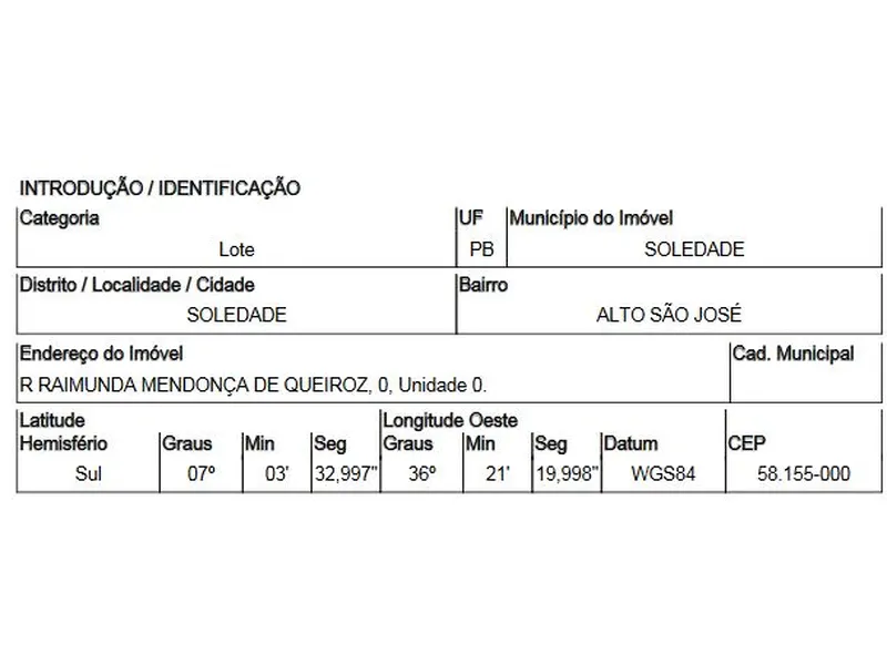 Terreno em Venda Direta