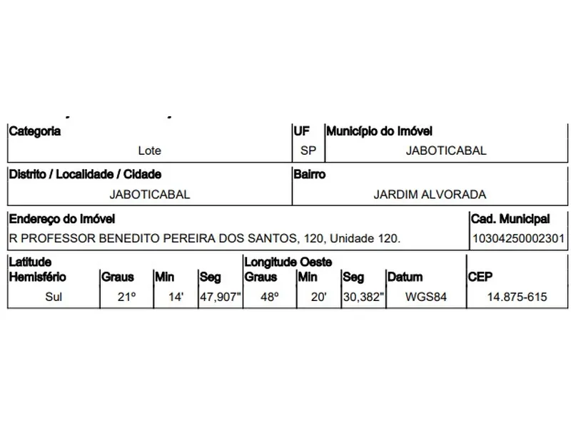 Terreno em Venda Direta