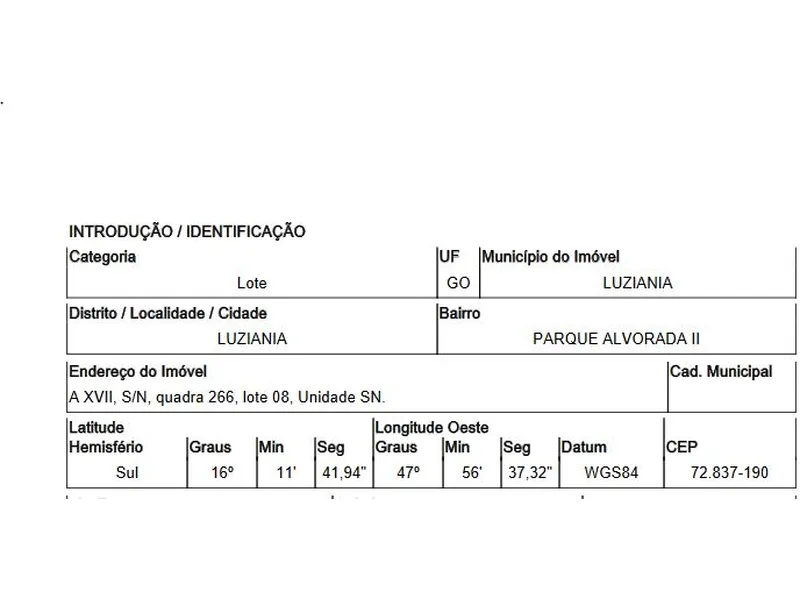 Terreno em Venda Direta