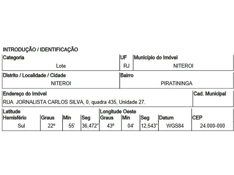Terreno em Venda Direta