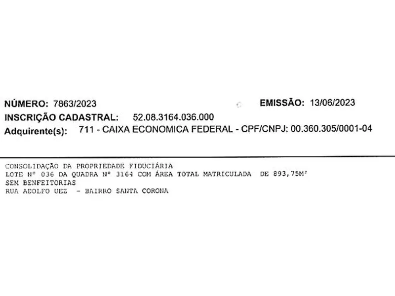 Terreno em Venda Direta