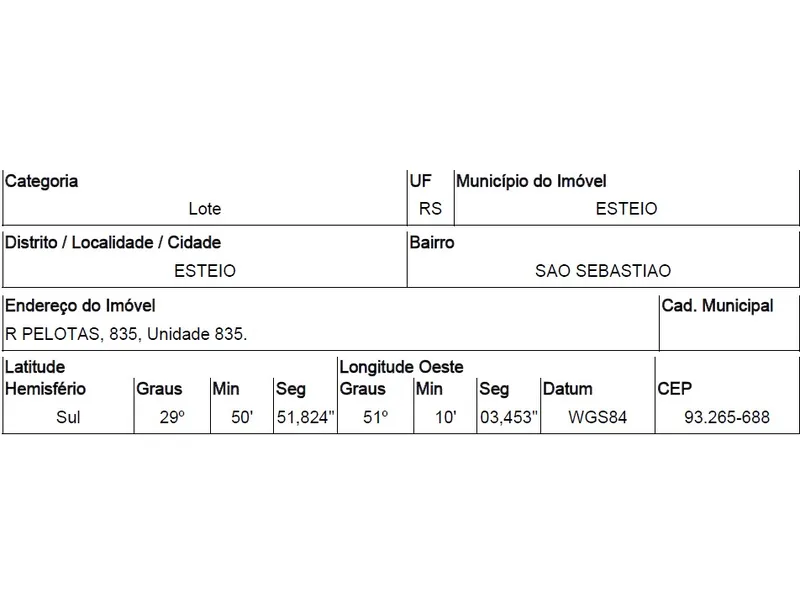 Terreno em Venda Direta