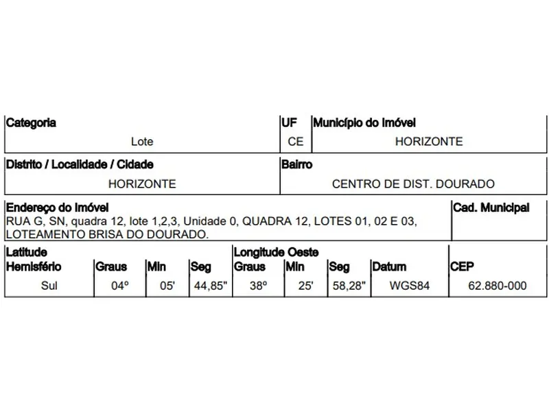 Terreno em Venda Direta