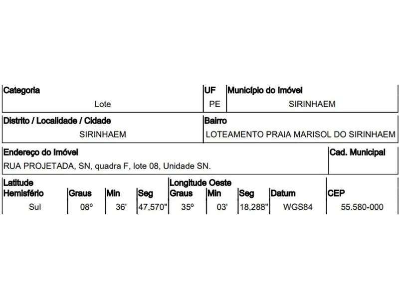 Terreno em Venda Direta
