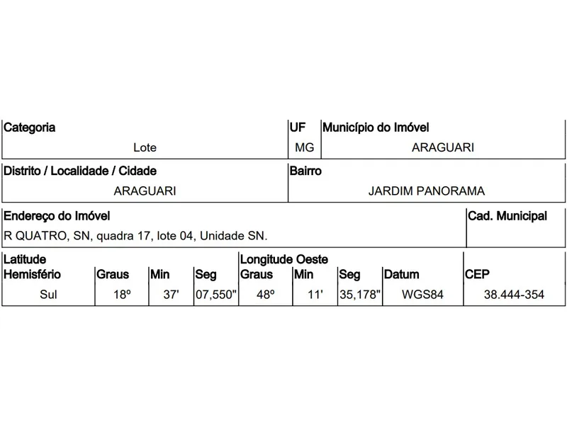 Terreno em Venda Direta