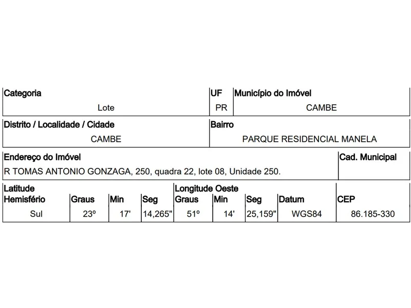 Terreno em Licitação