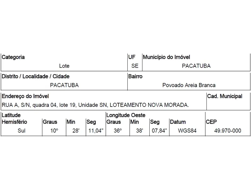 Terreno em Leilão Extrajudicial