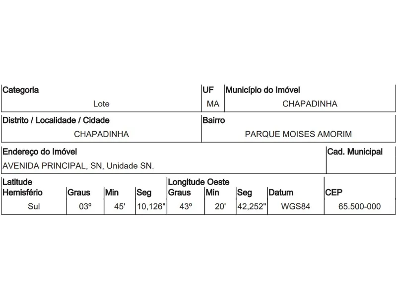 Terreno em Venda Direta