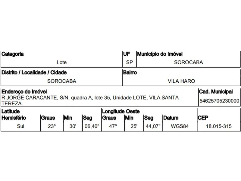 Terreno em Venda Direta