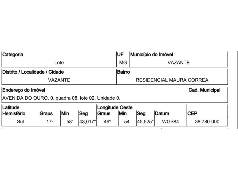 Terreno em Licitação