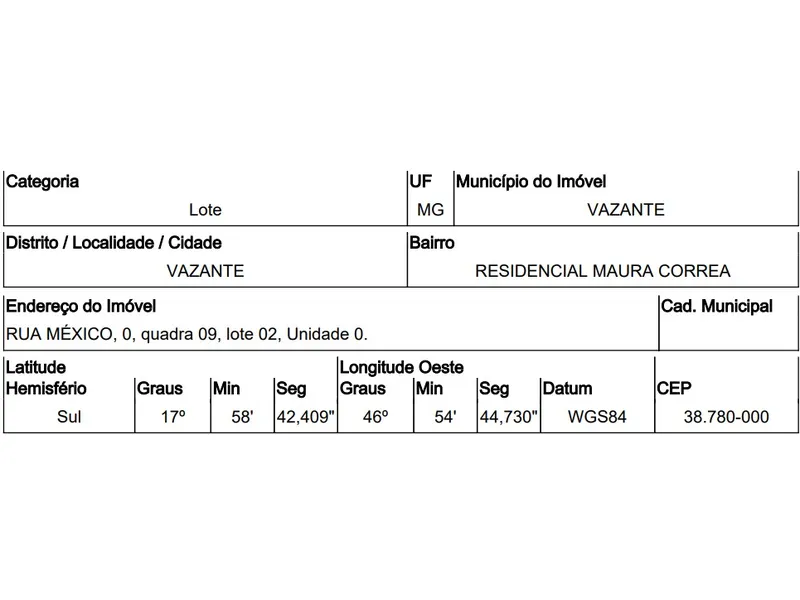 Terreno em Licitação