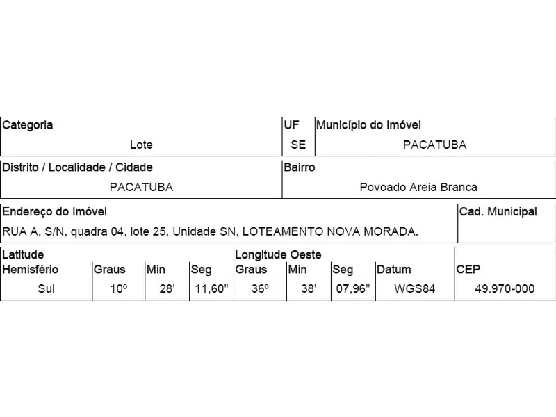 Terreno em Leilão Extrajudicial