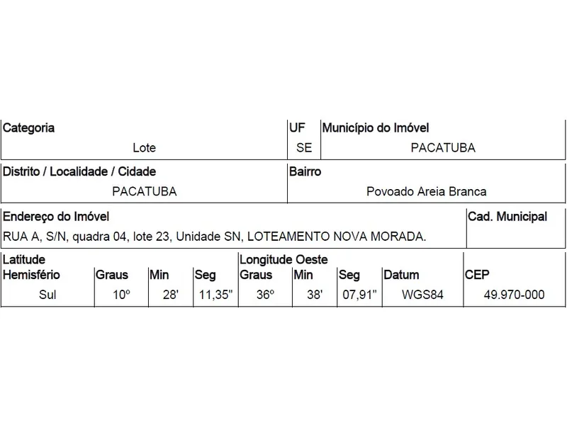 Terreno em Licitação