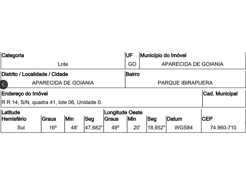 Terreno em Leilão Extrajudicial