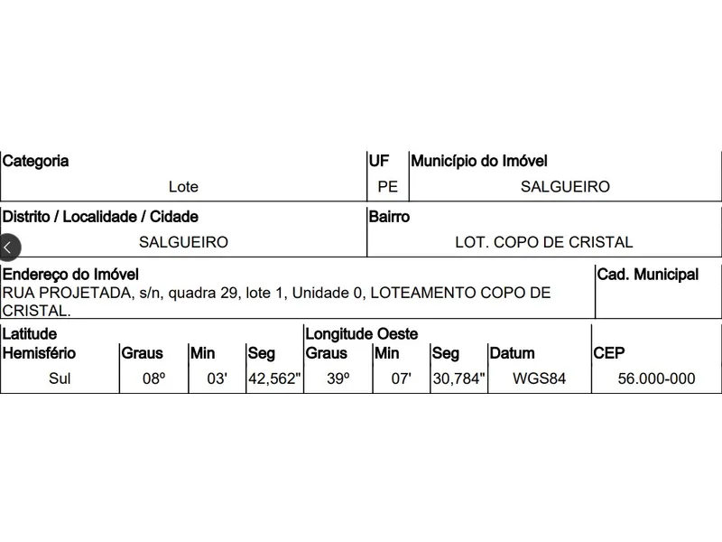 Terreno em Licitação