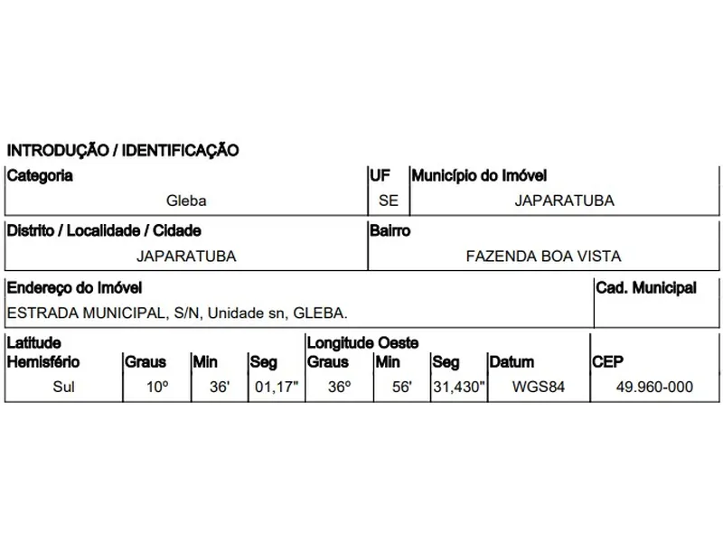 Gleba em Venda Direta